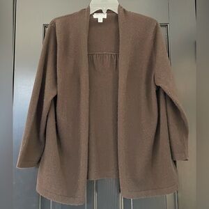 Charter Club Cashmere Brown Open Front Women's Sweater